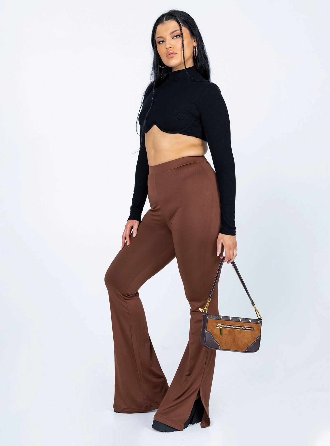 WrinkleFreeFabric Tala Pants Brown