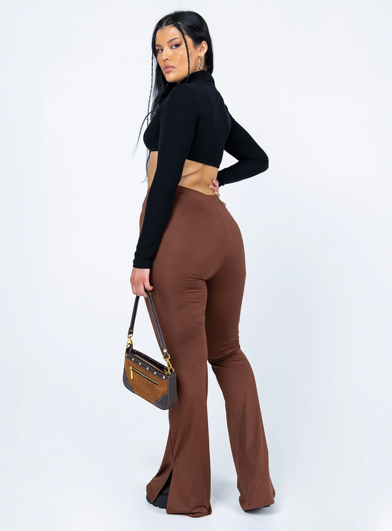 Tala Pants Brown Everyday Comfort Fit Breathable Wearable