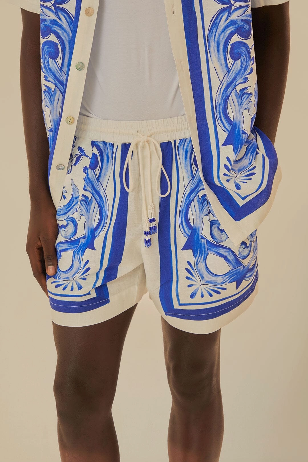 Garden Tiles Shorts Office Wear