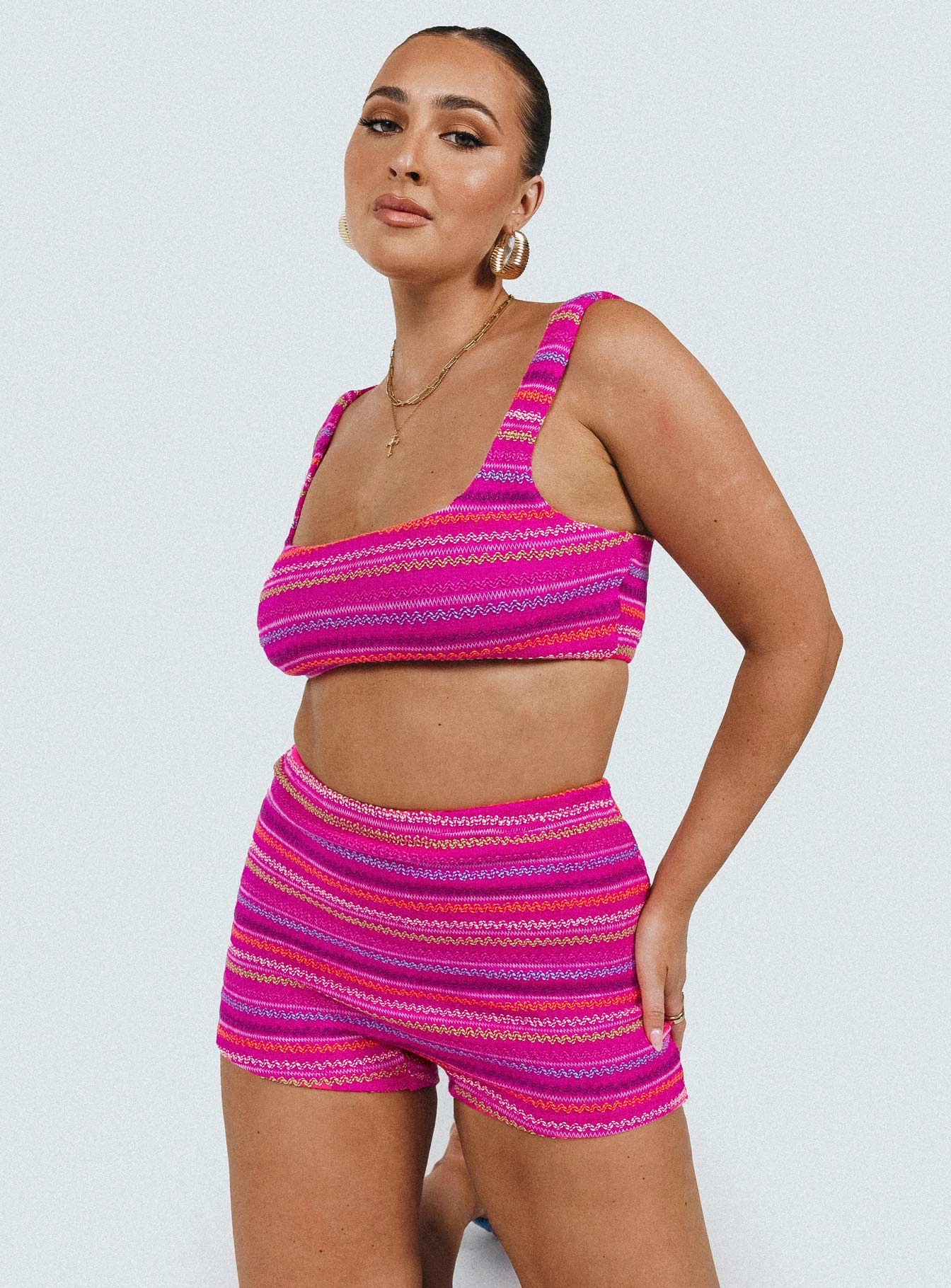 Hallie Set Pink Non Irritating Tags Simple Flex