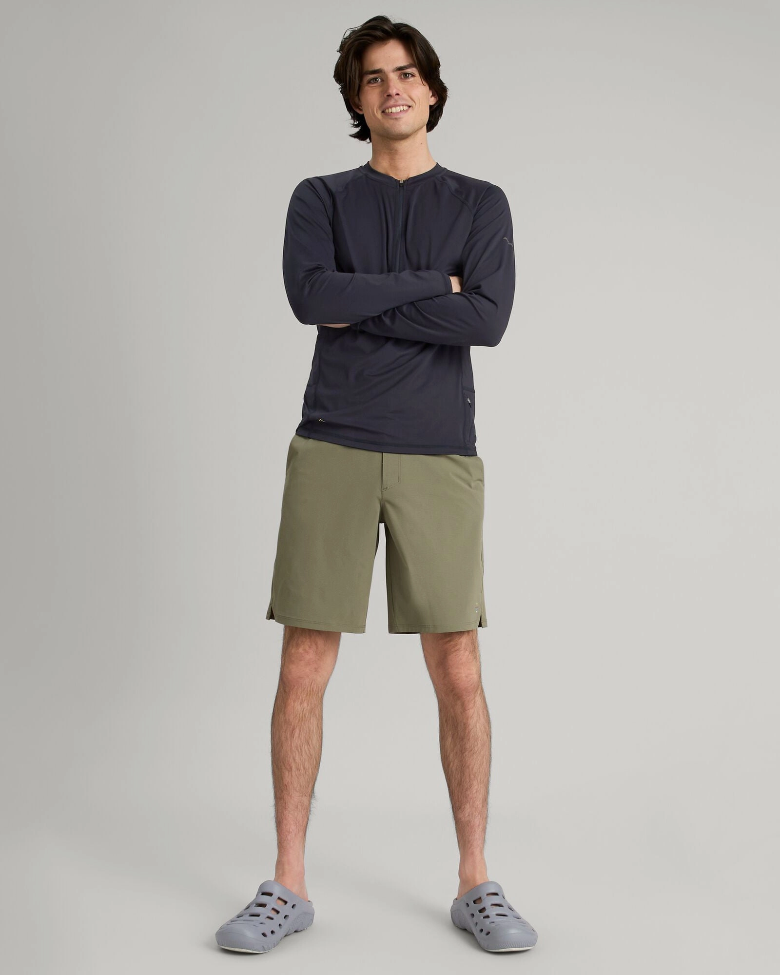 Casual Knit Wear Versatile Layers WTR-Seeker Men's Splash Long Sleeve Top - Meteor