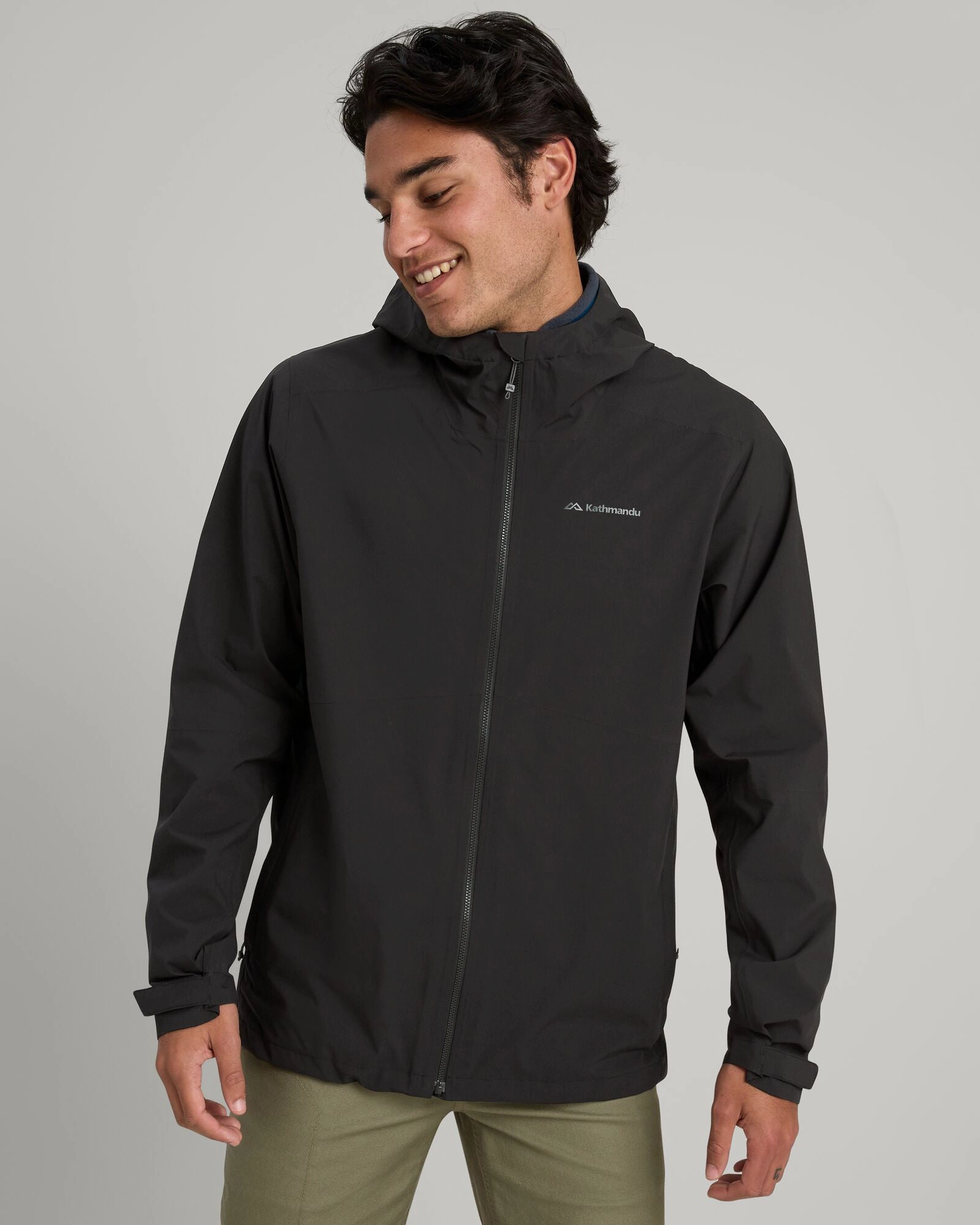 Non Restrictive Armholes Reversible Layer Men's Trailhead Stretch 2.5-layer Rain Jacket - Black Stingray