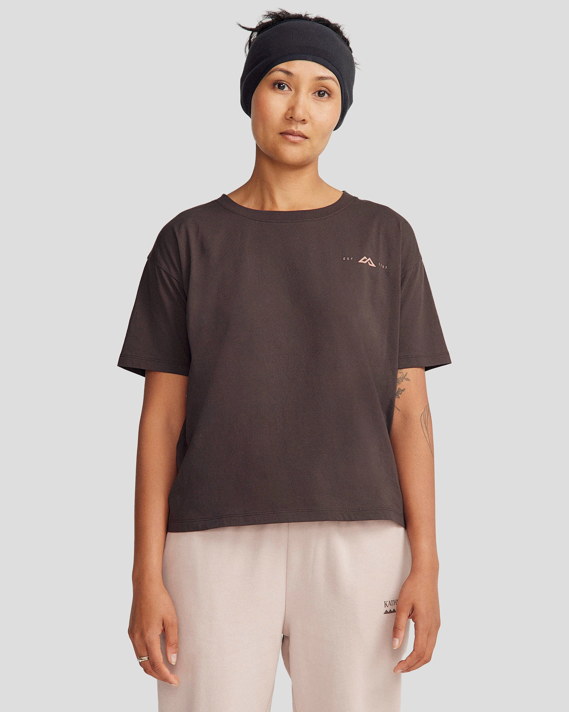 PocketDetail Chafe Free Armhole Women's 1987 Organic Cotton S/S Tee - Cold Brew