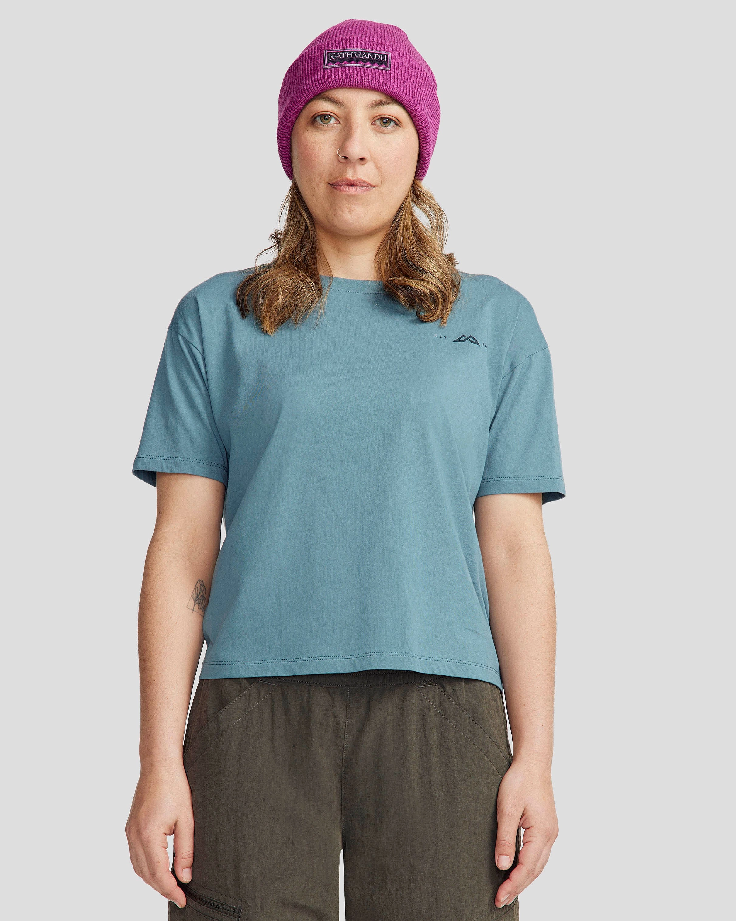 Chilly Style Women's 1987 Organic Cotton T-shirt - Washed Blue