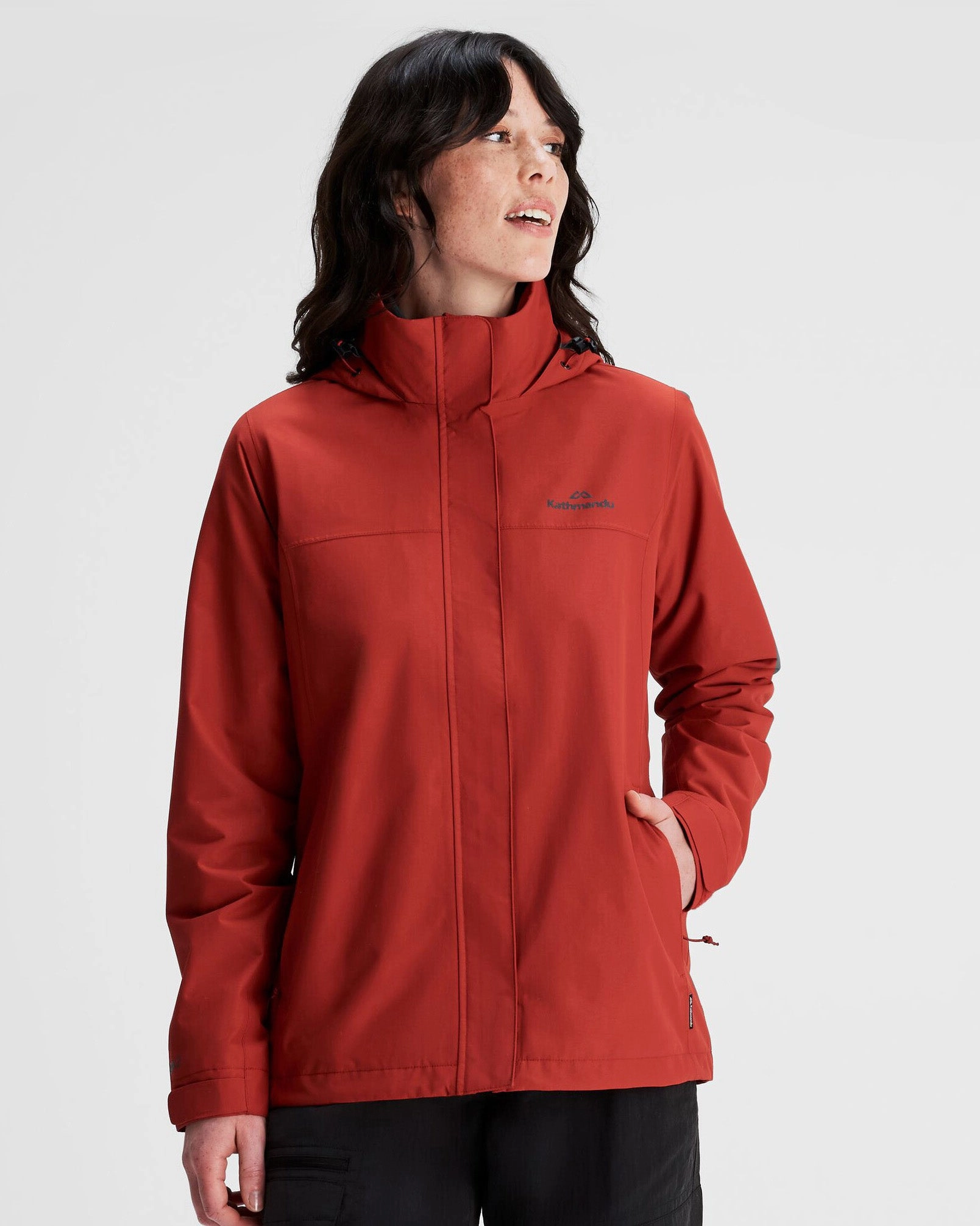 Women's Andulo 2-layer Rain Jacket - Spicy Chilli Pepper Rugged Comfort