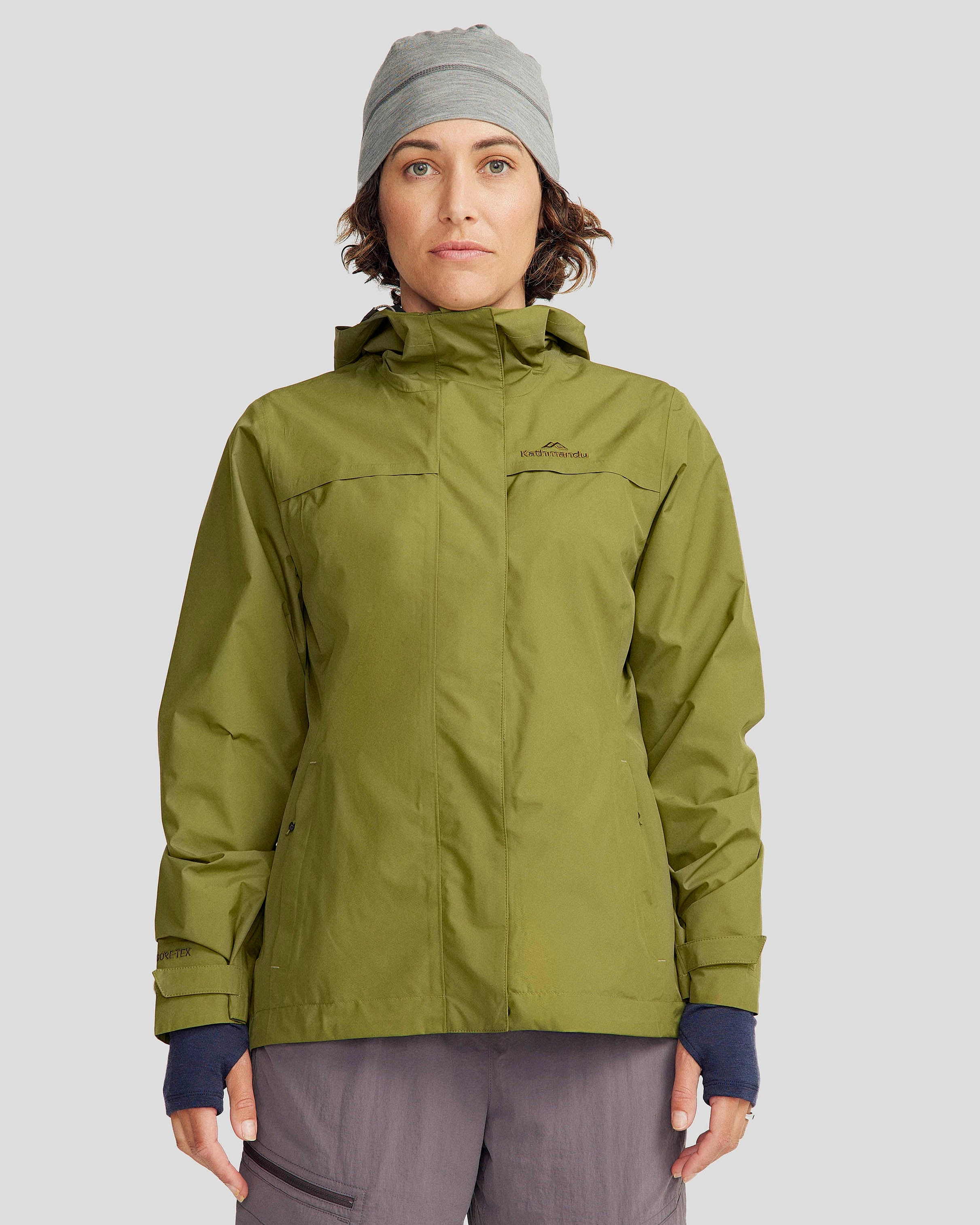 Women's Bealey 2L GORE-TEX? Rain Jacket - Dark Fern Two Way Zipper Sleek Layer Fit