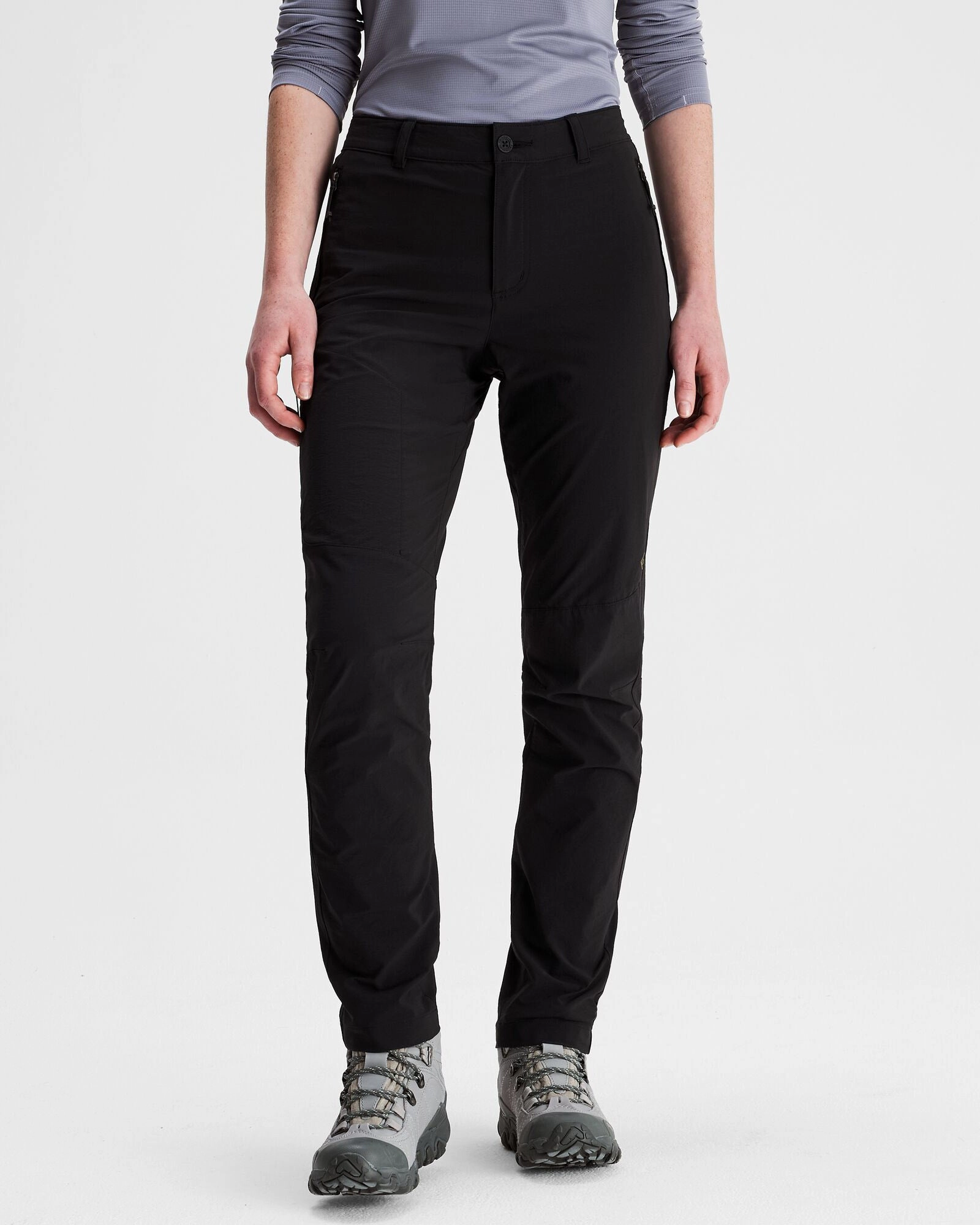 Women's Flinders Pants - Black Breathable Weave Fabric