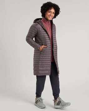 Women's Heli R Down Parka Jacket - Light Quartz Temperature Regulating