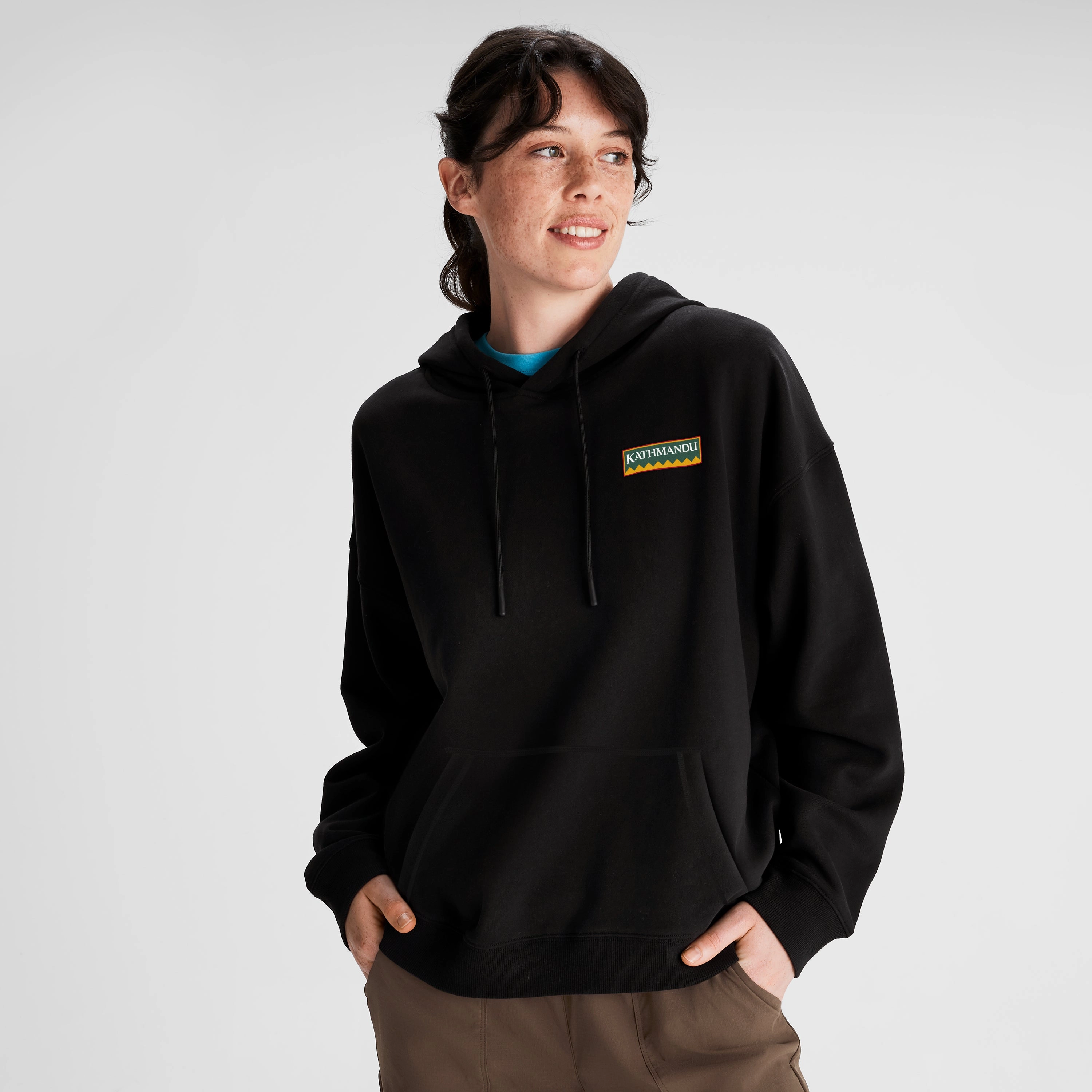 Women's Heritage Logo Slouchy LT BB Hoodie - Black Stingray Cozy Warmth Multipanel Construction