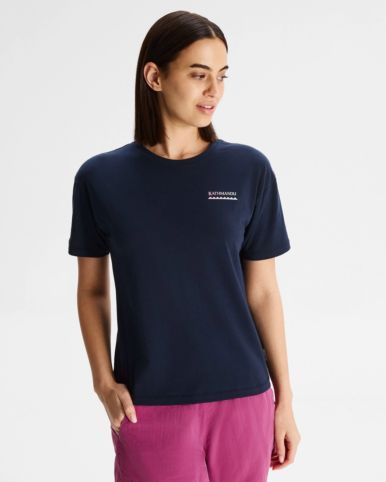 Women's Heritage Organic Cotton T-shirt - Pure Navy Casual layering piece