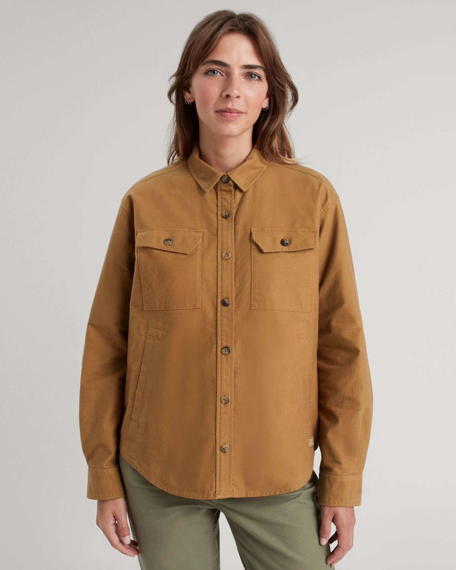 Women's Huntly Moleskin Long Sleeve Shirt - Canvas Vibrant Hue Travel-friendly