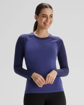 Women's K-Merino 125 Baselayer Top - Horizon Line/Dark Horizon Tear Resistant Fabric Anti Chafe Seam