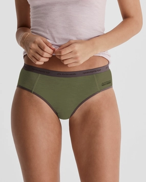 Sweat Wicking Properties Layered Protection Design Women's K-Merino 125 Briefs - Light Moss