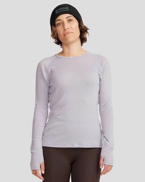 Women's KMDMerino Baselayer Long Sleeve Top - Light Haze Thermal Regulating