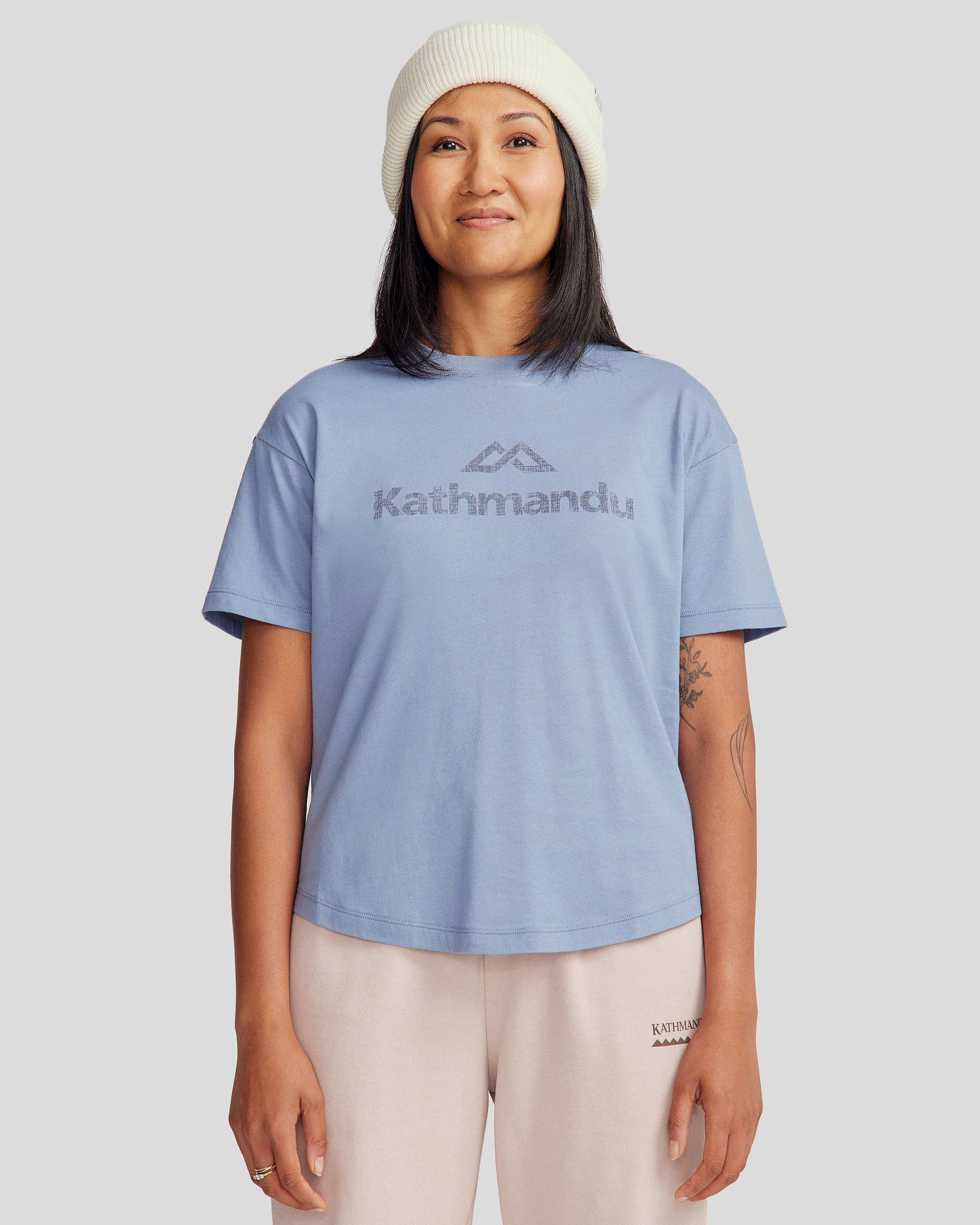 Wear Resistant Fabric Women's Logo Organic Cotton T-shirt - At Twilight