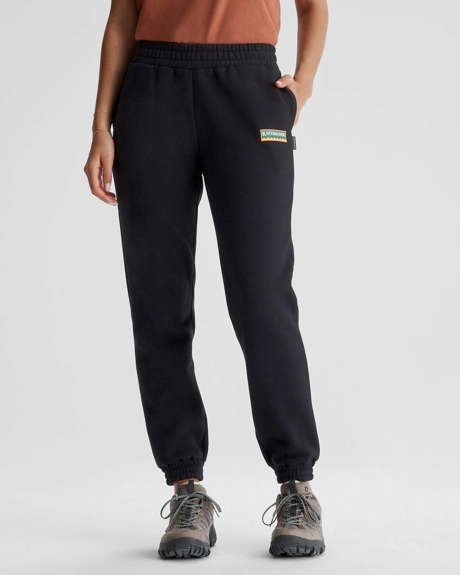 Fashionable Cut Stay Fresh Women's Logo Slouchy BB Joggers - Black
