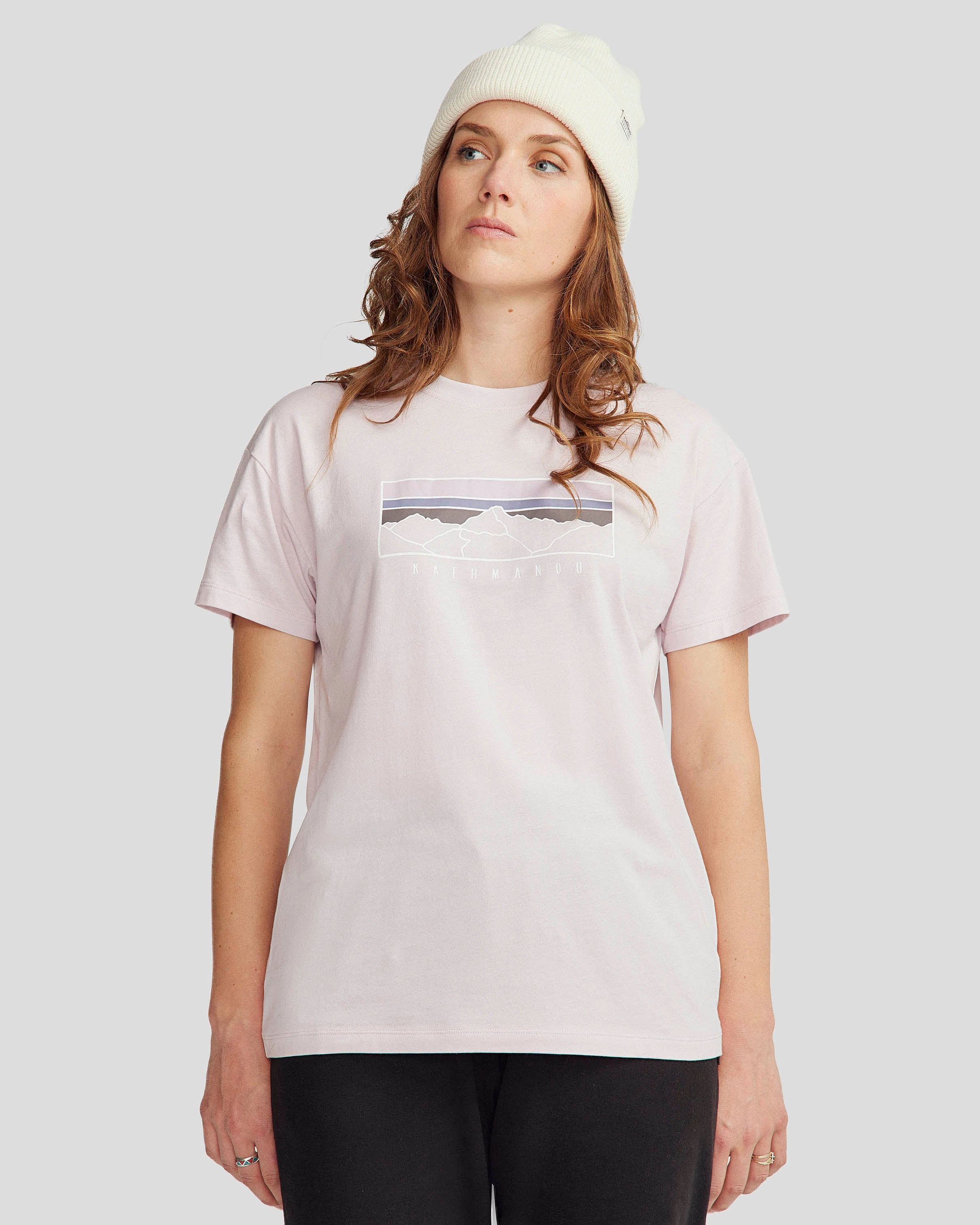 Women's Mountain Sunset Organic Cotton T-shirt - Stardust Sporty Appeal Relaxed Everyday Wear