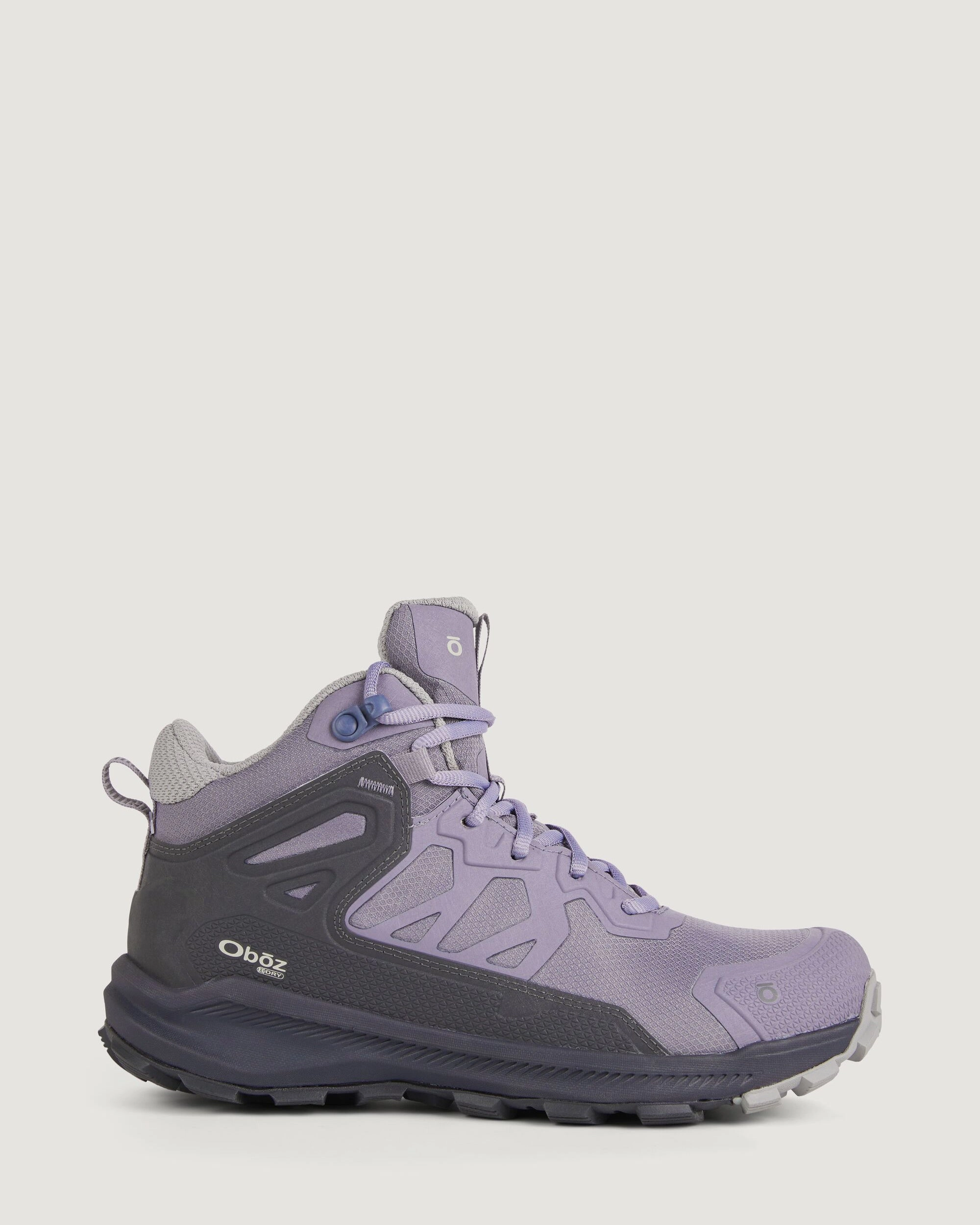 Women's Oboz Katabatic Waterproof Mid Hiking Boots - Mineral Curved Heel Design