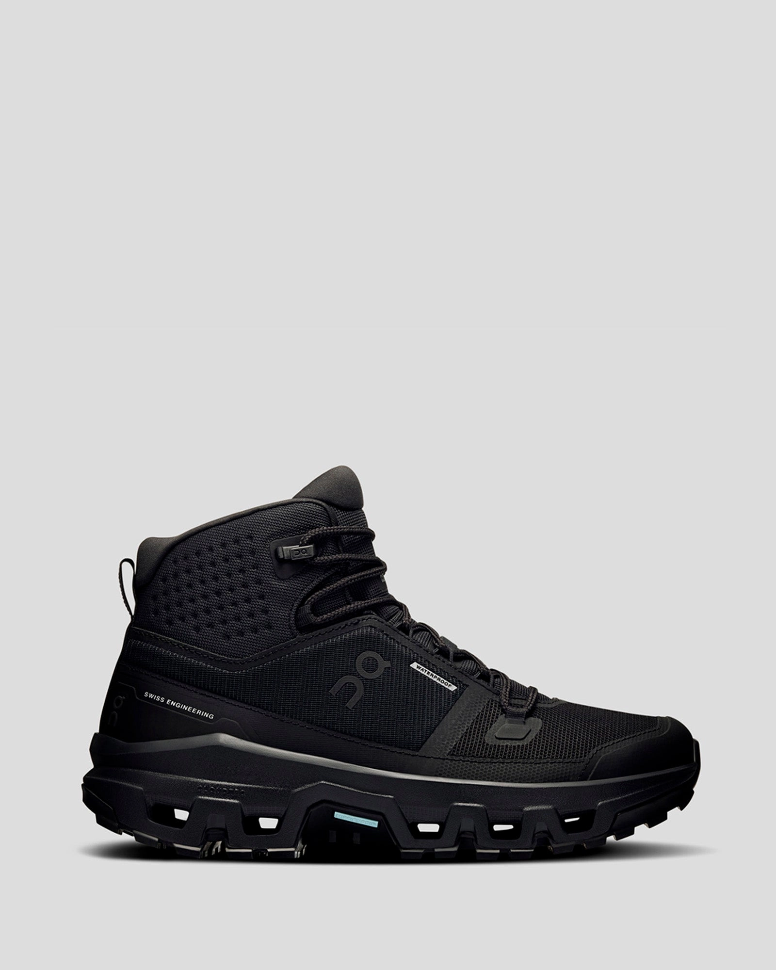 Women's On Cloudrock Waterproof Mid Hiking Boots - Black/Black Quick Dry Performance