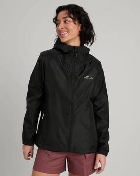 Women's Pocket-it 2-layer Rain Jacket - Black Classic Cut