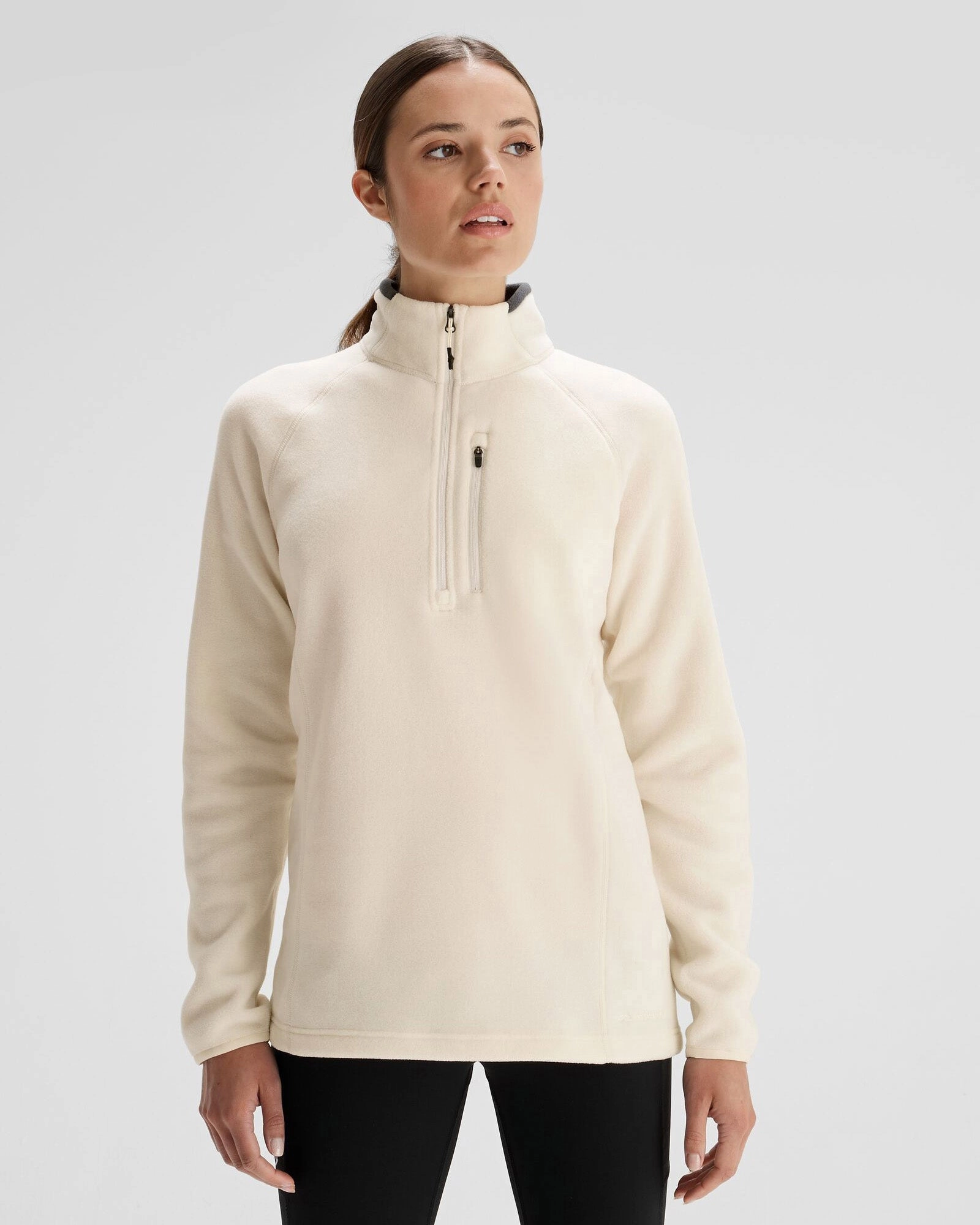 Garment Dyed Finish Windproof Weave Women's Ridge 100 PrimaLoft Bio Pullover - Natural