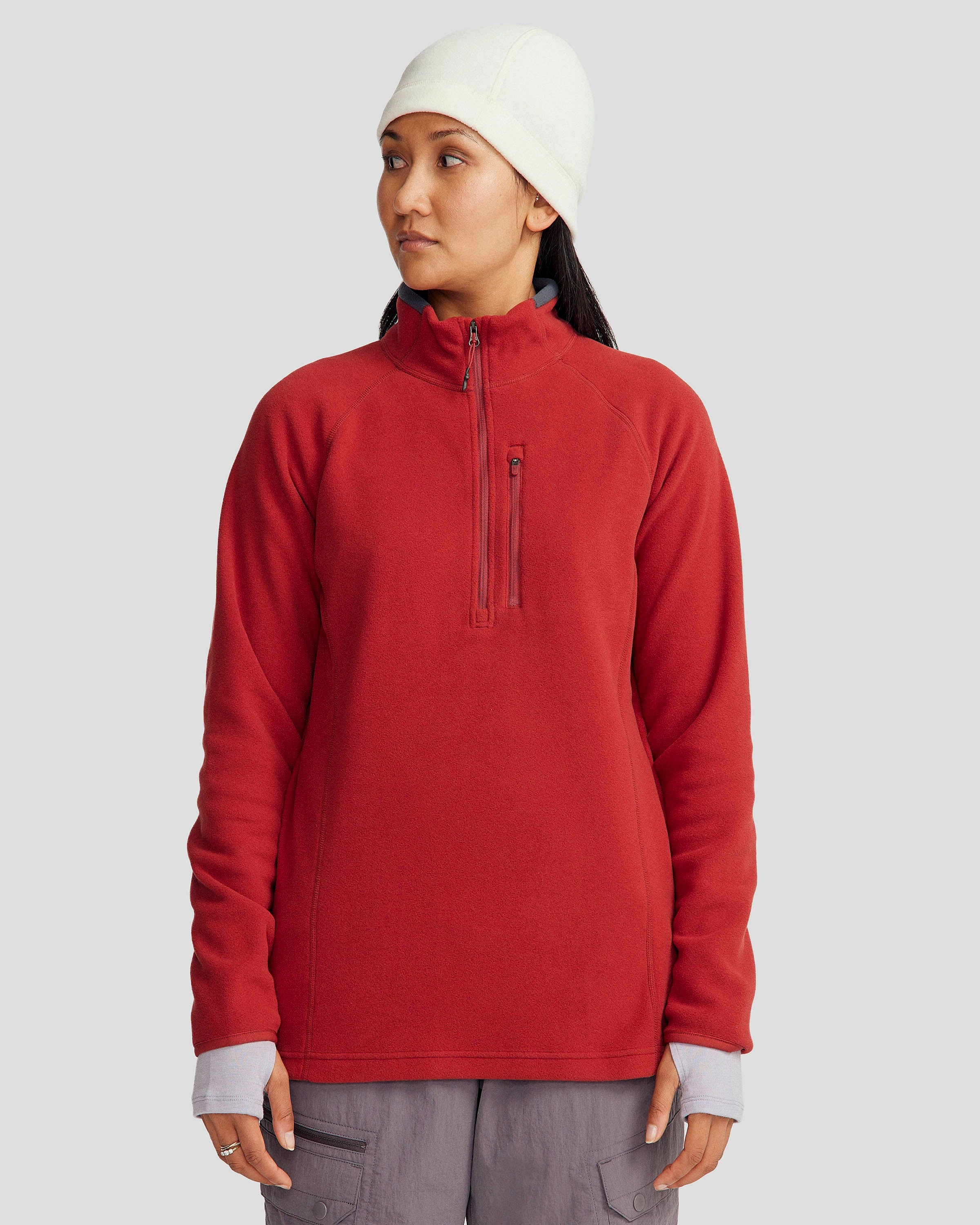 Cozy Fitting Women's Ridge 100 PrimaLoft Bio Pullover - Pinot