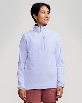 Women's Ridge 100 Primaloft Pullover - Bright Lilac Quick Dry Material Cozy Basics