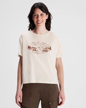 Women's Ridgeline Organic Cotton T-shirt - Natural Reinforced Hems Ultra Soft Blend