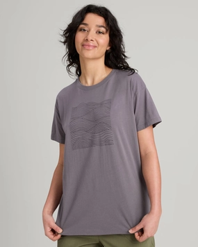 Women's Ripple Organic Cotton T-shirt - Light Quartz Sport Performance