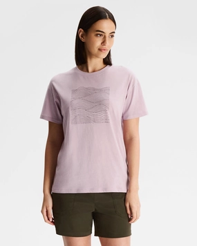 All-Day Wear Women's Ripple Organic Cotton T-shirt - Lupin Field