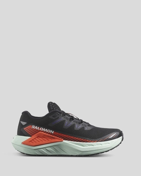 light - weight sole shoes Compression Molded Foam Women's Salomon DRX Defy Grvl Running Shoes - Black/CherryTomato/Bay