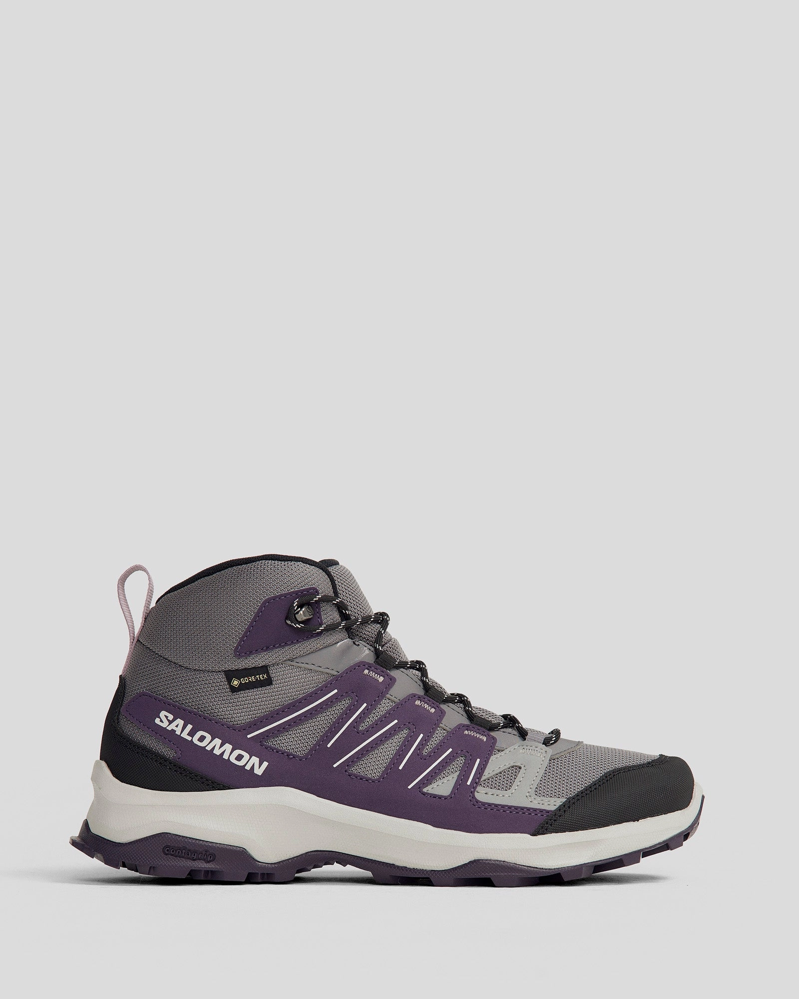 Quick Adjust Boots Women's Salomon Grivola Mid Waterproof Hiking Boots - Qush/Night/Quail