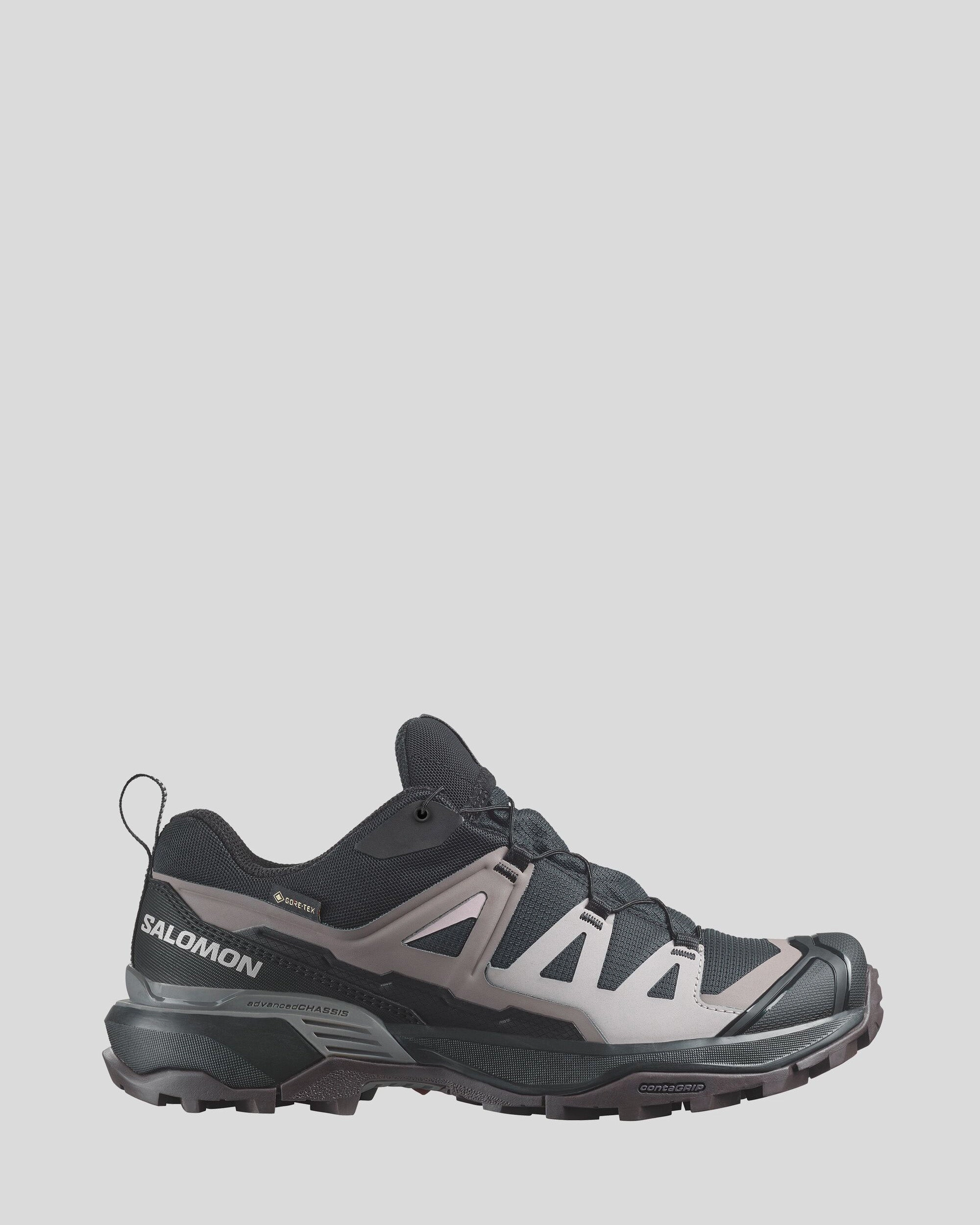 Women's Salomon X Ultra 360 GTX Hiking Shoes - Black/Plum Kitten/Shale Heavy Duty Comfort