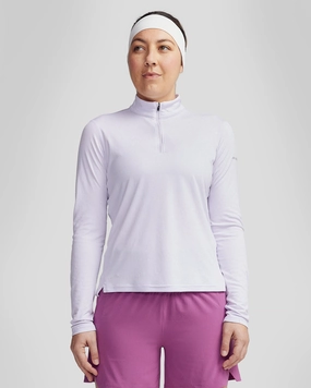 Women's Seeker 1/4 Zip Long Sleeve Top - Bright Lilac Layering pieces Cozy Flex Fit