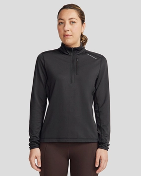 Trendy Look Cozy Apparel Women's Seeker Fleece ? Zip Pullover - Black Stingray