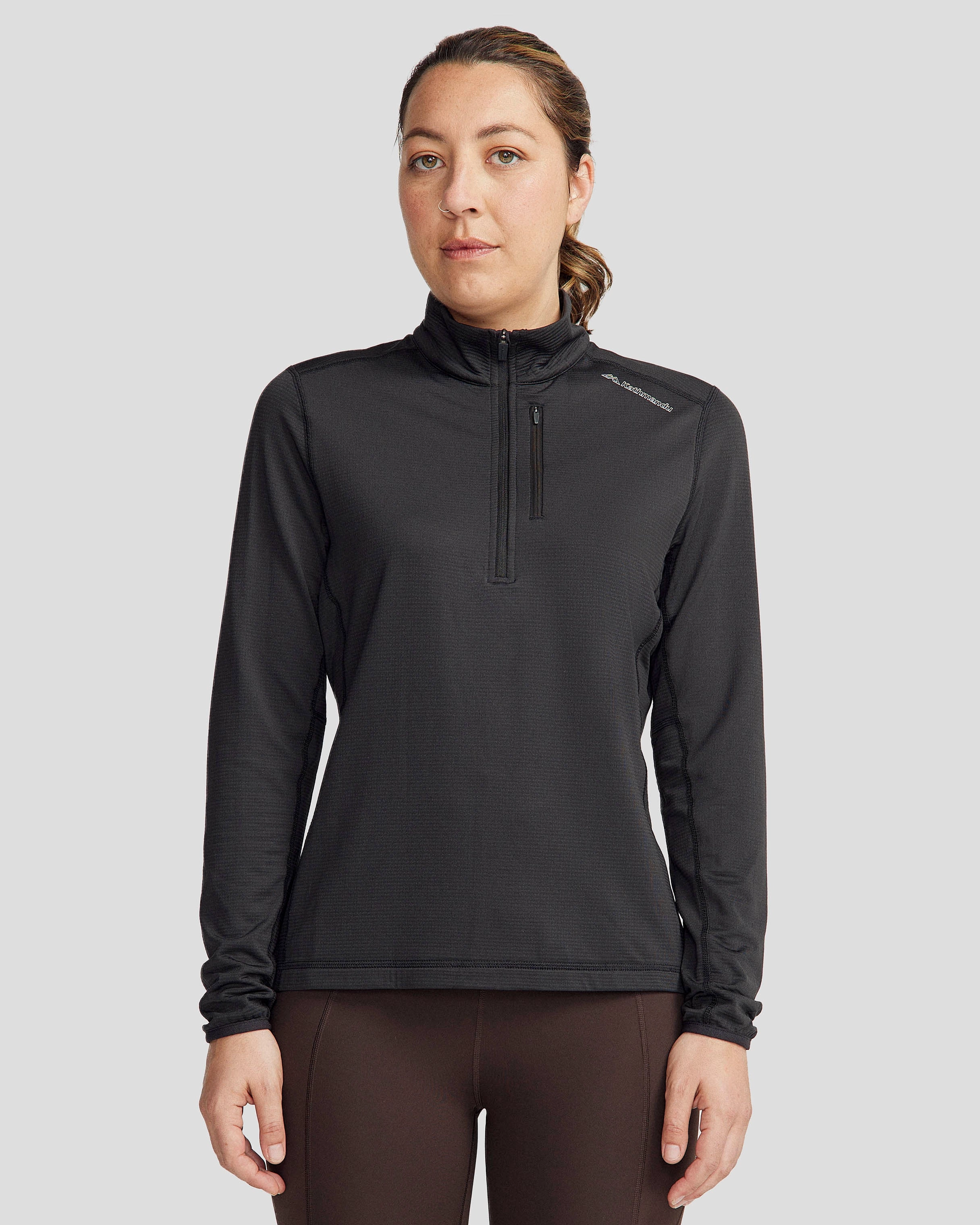 Cold-Weather Apparel Cozy Design Women's Seeker Fleece ? Zip Pullover - Black Stingray