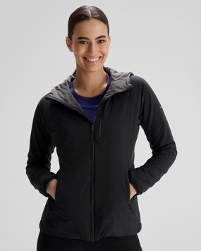 Women's Seeker PrimaLoft? Active Hooded Jacket - Black Stingray Versatile Styling Clean Street Look