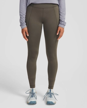 Women's Seeker Winter Leggings - Dark Moss Easy Flex Design