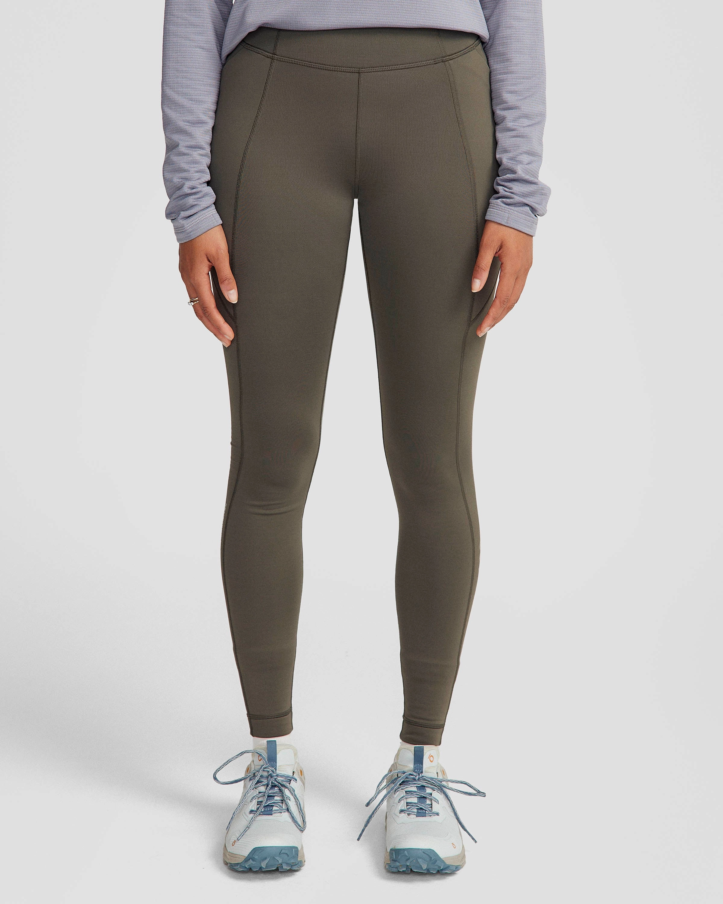 FlexFoamPadding Women's Seeker Winter Leggings - Dark Moss