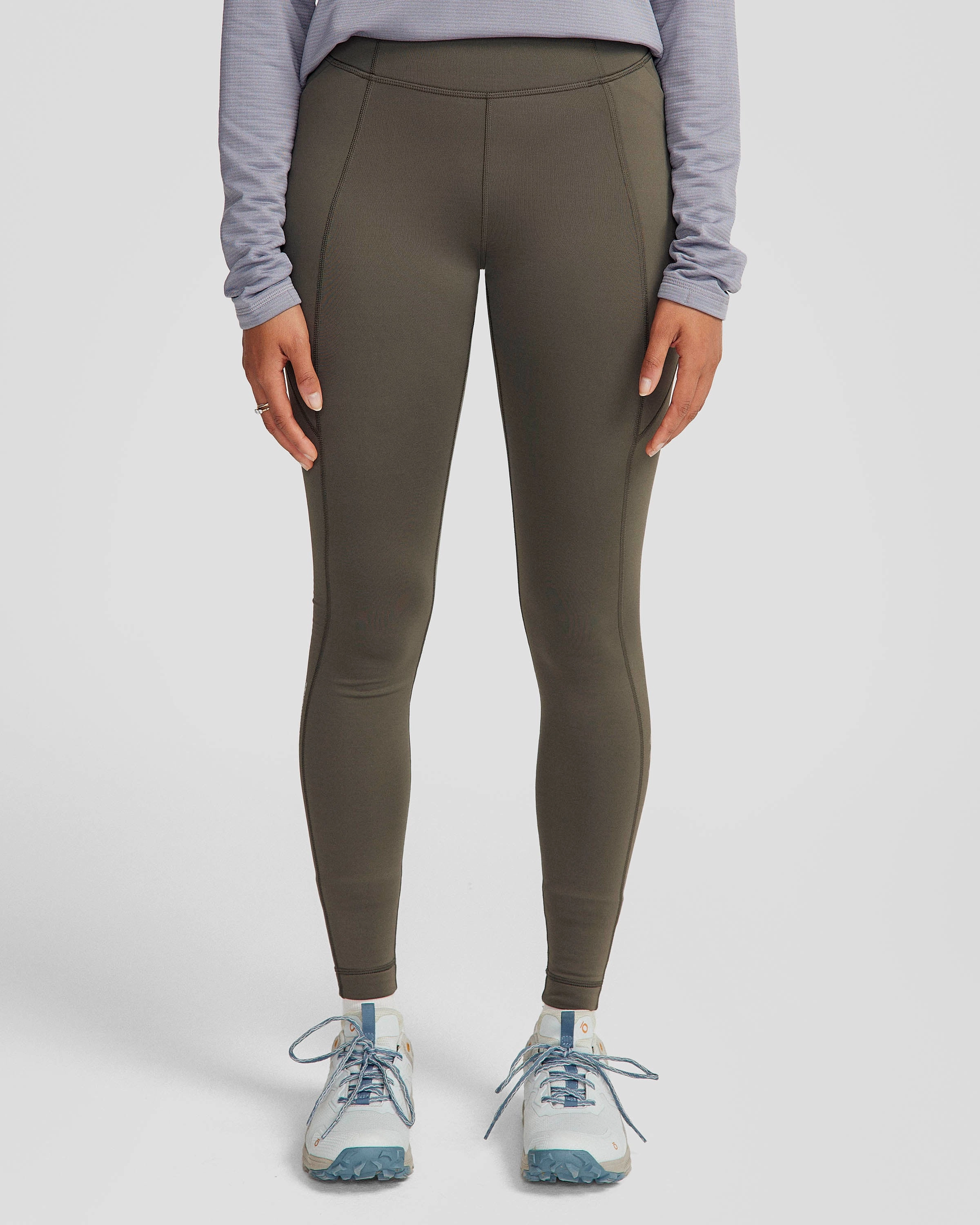 Women's Seeker Winter Leggings - Dark Moss Easy Flex Design