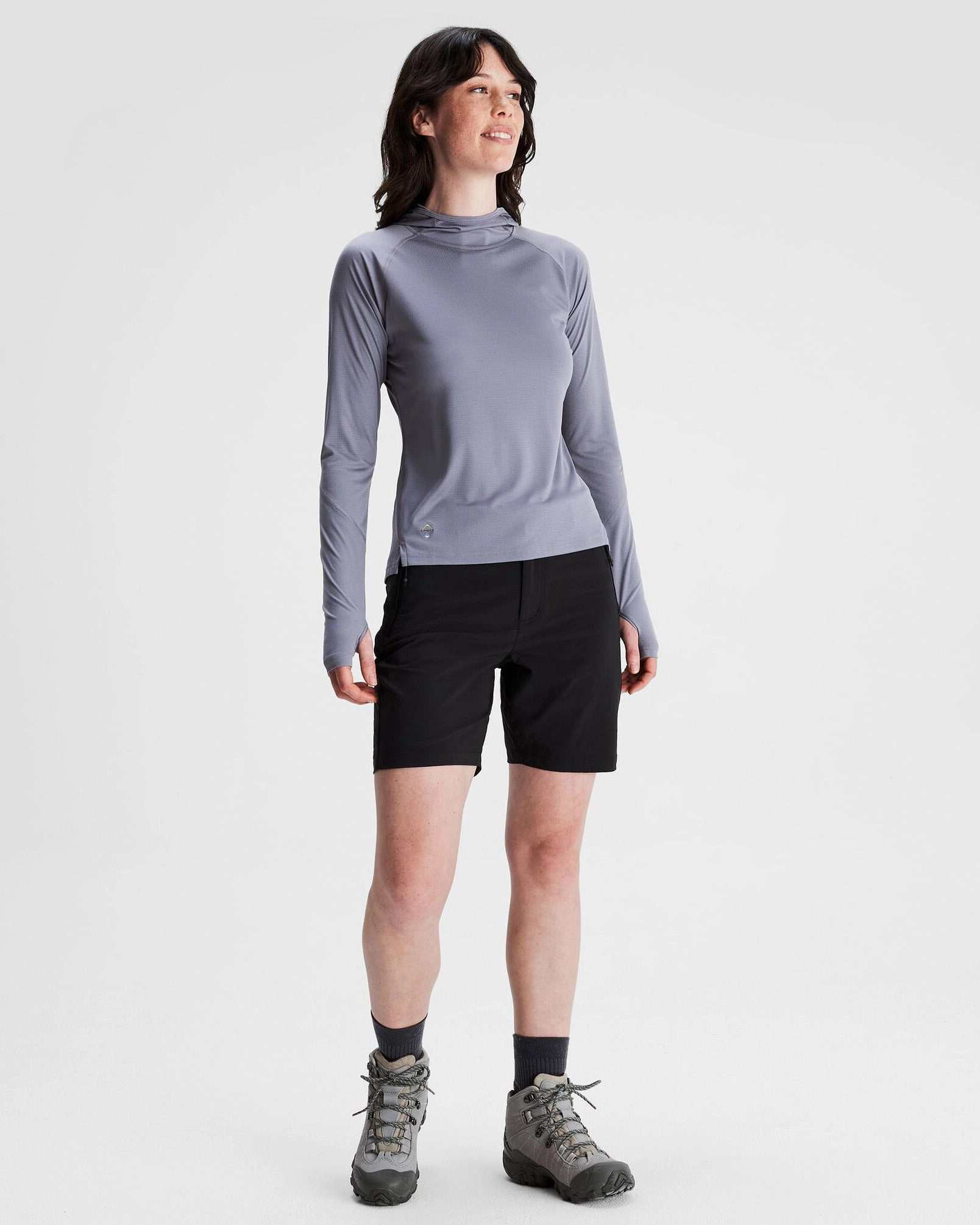 Women's SUN-Stopper LT Hoodie - Dark Haze Warm Layer Fit Zero Waste Production