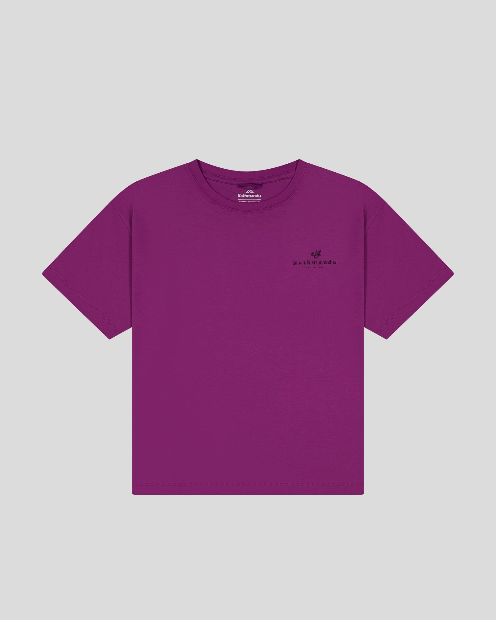 Essential Look Active Trend Women??s Trail Treasure Organic Cotton T-Shirt - Washed Berry