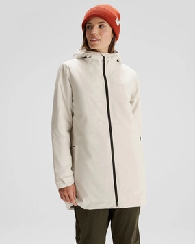 Noise Reduciting Fabric Flexible Fleece Lining Women's Trailhead 2L Insulated Rain Parka - Natural