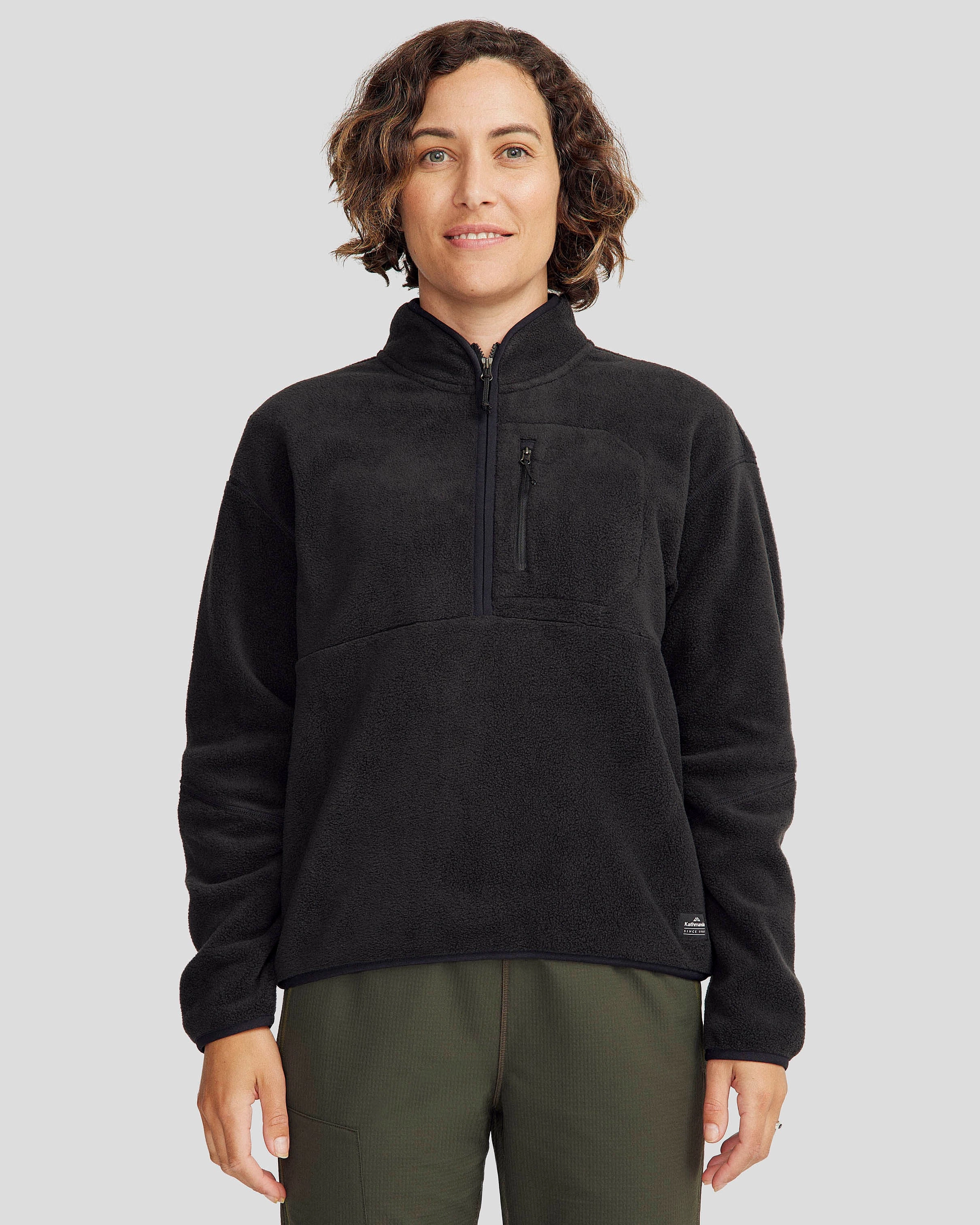 layering option Women's Trailhead Fleece 1/4 Zip Pullover - Black Stingray