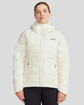 Women's Winterburn Hooded Down Jacket - Natural Kangaroo Pocket Comfort Flex Fit