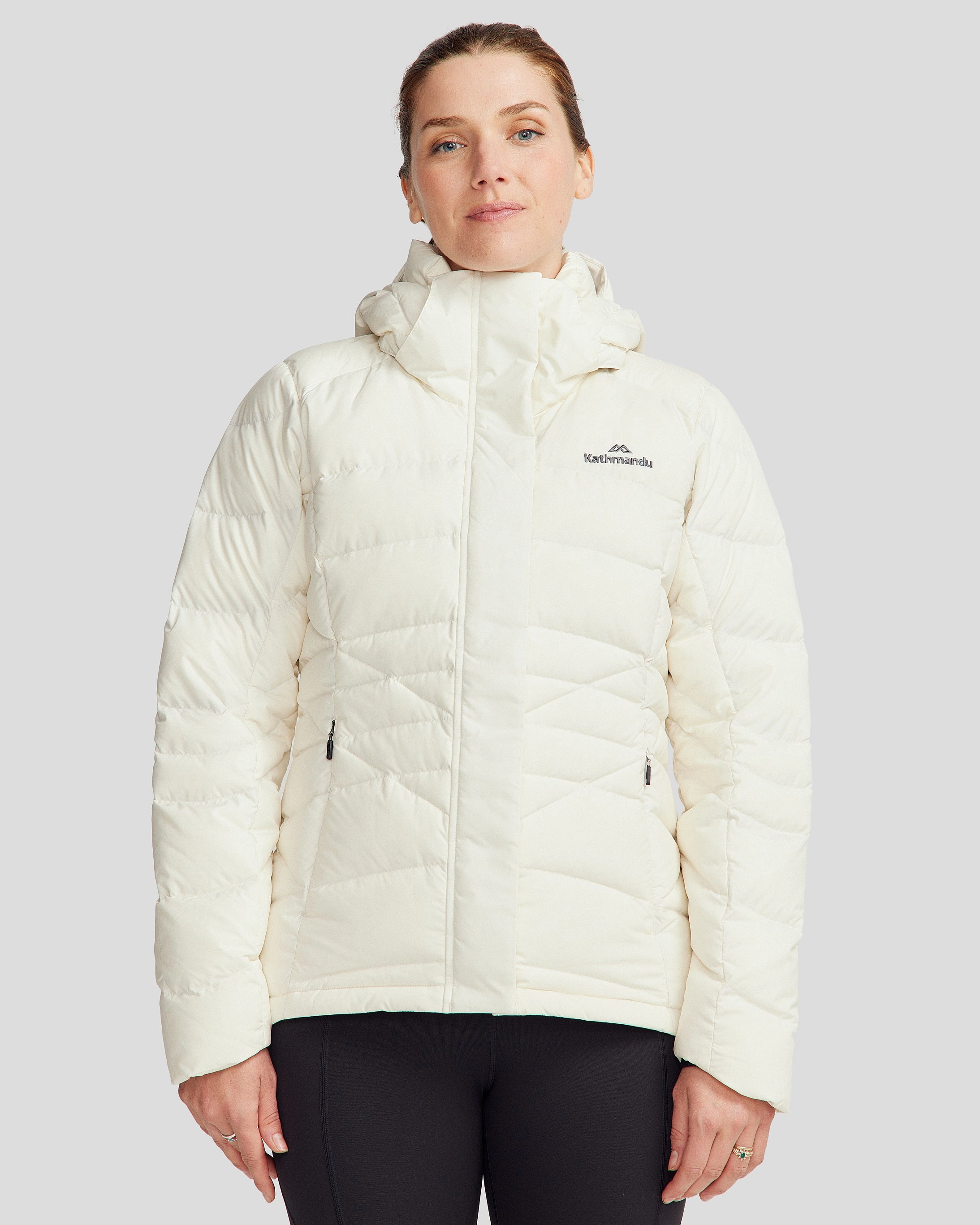 Teflon Finish Women's Winterburn Hooded Down Jacket - Natural