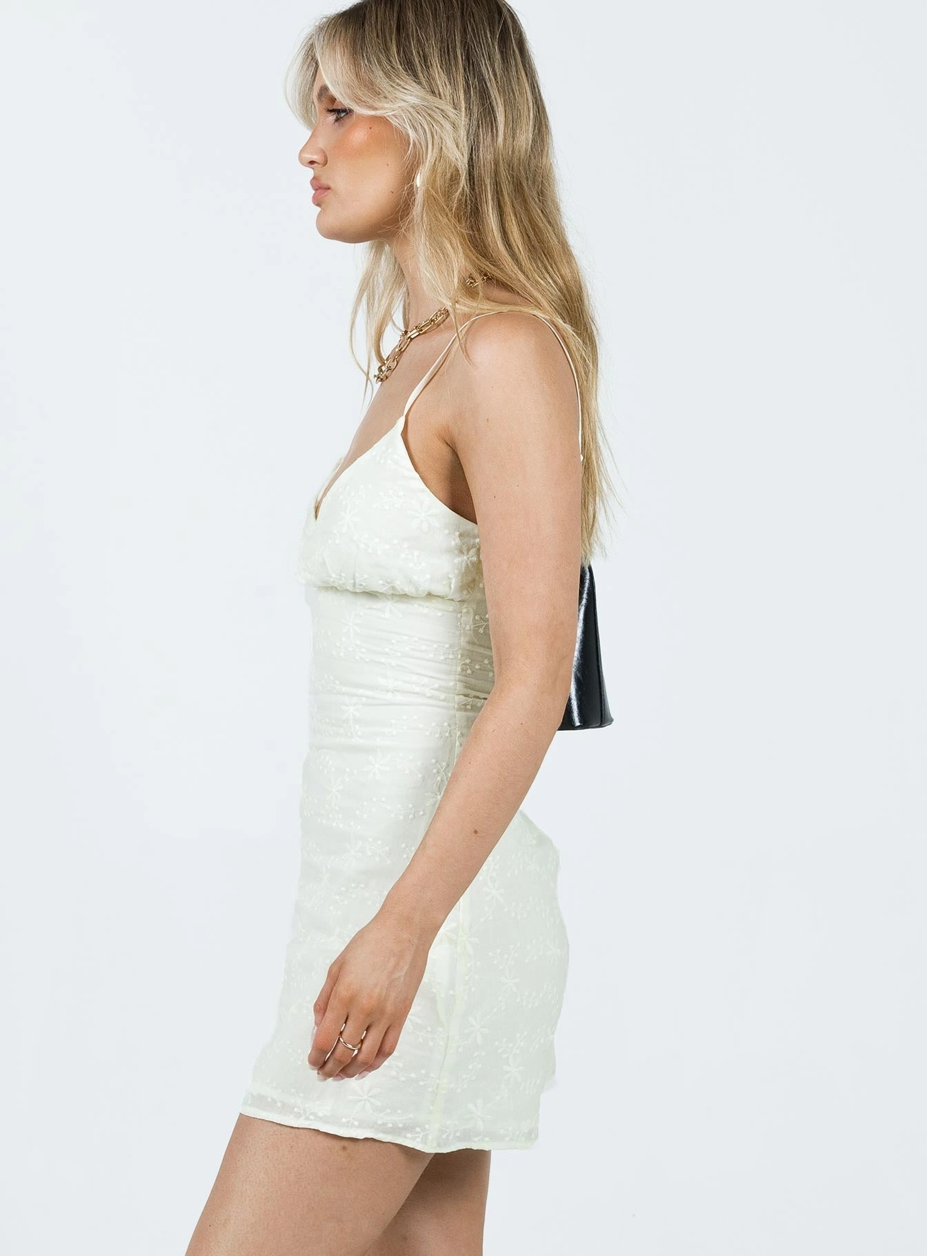Harriet Mini Dress Cream Versatile Layering Fluid Fabric