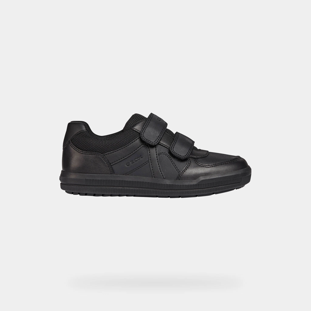 Live Soft Workwear Friendly Geox Black Arzach Junior Sneaker