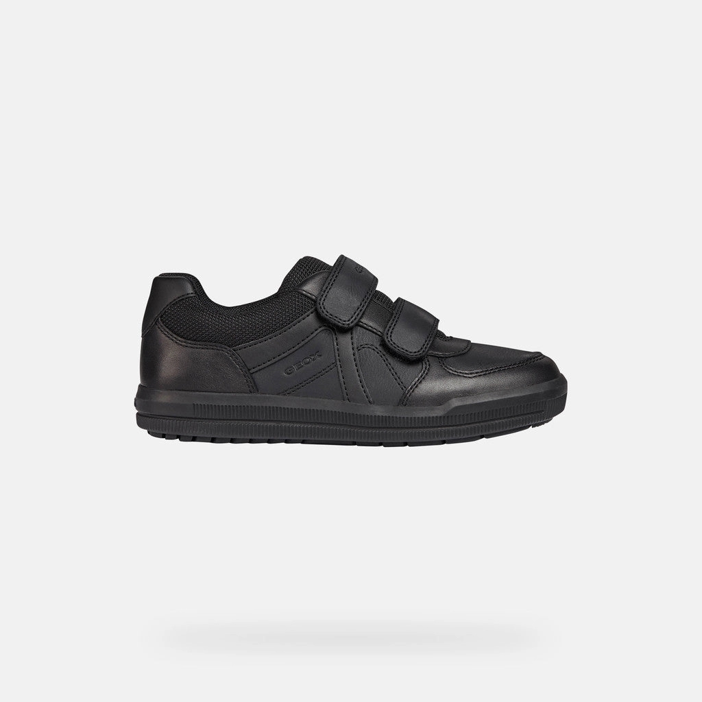 Wear Easy Geox Black Arzach Junior Sneaker