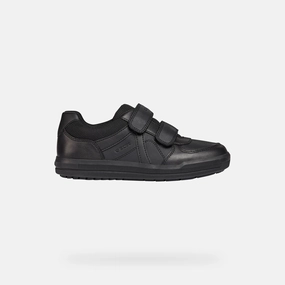 Wear Easy Geox Black Arzach Junior Sneaker